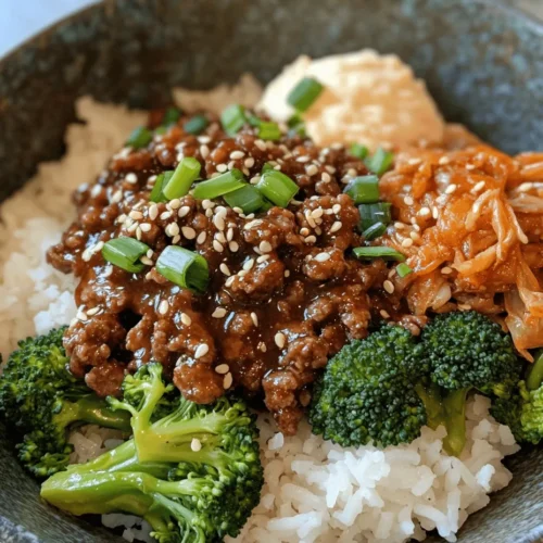 Korean cuisine is a vibrant tapestry of flavors, colors, and textures that reflect its rich cultural heritage and culinary traditions. Known for its bold and savory profiles, Korean dishes often balance sweet, spicy, and umami elements, captivating food lovers across the globe. One dish that has gained immense popularity in home kitchens is the Korean Ground Beef Bowl. This recipe combines tender ground beef with a medley of aromatic ingredients, creating a satisfying and quick meal that is perfect for busy weeknights.