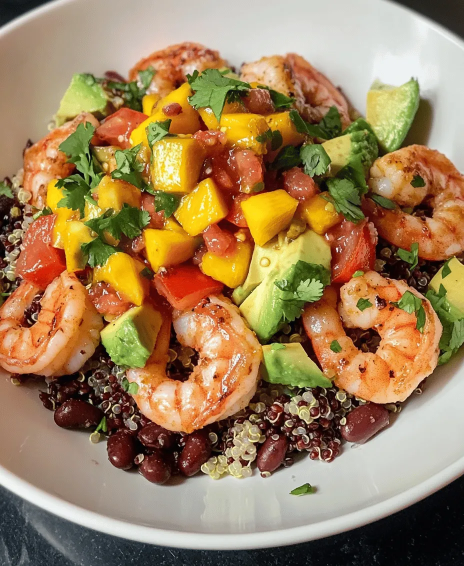 If you're looking for a meal that harmoniously blends vibrant flavors, fresh ingredients, and nutritional benefits, then Shrimp and Avocado Bowls with Mango Salsa and Lime-Chili Sauce are your answer. This dish is not just a feast for the eyes; it's a culinary delight that tantalizes the taste buds with its colorful presentation and diverse textures. Each bite offers a burst of flavor, from the succulent shrimp to the creamy avocado, complemented by the sweetness of mango and a zesty sauce that ties everything together.