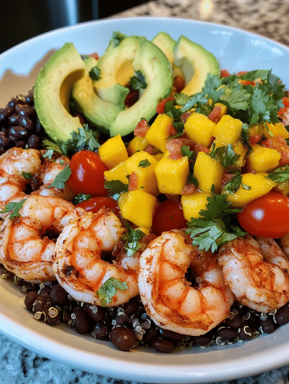 If you're looking for a meal that harmoniously blends vibrant flavors, fresh ingredients, and nutritional benefits, then Shrimp and Avocado Bowls with Mango Salsa and Lime-Chili Sauce are your answer. This dish is not just a feast for the eyes; it's a culinary delight that tantalizes the taste buds with its colorful presentation and diverse textures. Each bite offers a burst of flavor, from the succulent shrimp to the creamy avocado, complemented by the sweetness of mango and a zesty sauce that ties everything together.