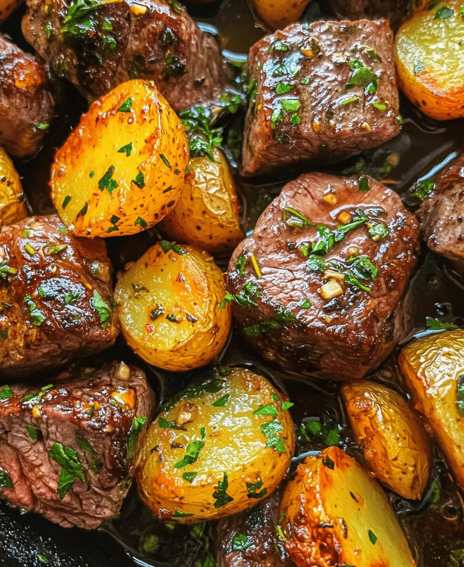 In the culinary world, few dishes hold the same level of appeal as sizzling garlic butter steak bites accompanied by crispy potatoes. This dish is a remarkable combination of juicy, tender steak pieces infused with rich garlic flavors, served alongside perfectly golden, crunchy potatoes. Not only does this meal deliver an indulgent experience, but it also manages to do so in a quick and efficient manner, making it an ideal choice for both weeknight dinners and special occasions. The harmony of flavors and textures in this recipe will have your taste buds dancing, while the simplicity of preparation ensures you don’t spend hours in the kitchen.