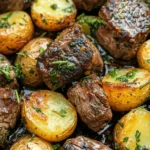 In the culinary world, few dishes hold the same level of appeal as sizzling garlic butter steak bites accompanied by crispy potatoes. This dish is a remarkable combination of juicy, tender steak pieces infused with rich garlic flavors, served alongside perfectly golden, crunchy potatoes. Not only does this meal deliver an indulgent experience, but it also manages to do so in a quick and efficient manner, making it an ideal choice for both weeknight dinners and special occasions. The harmony of flavors and textures in this recipe will have your taste buds dancing, while the simplicity of preparation ensures you don’t spend hours in the kitchen.