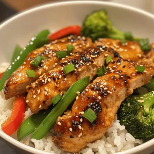 The Savory Teriyaki Chicken Rice Bowl is a beloved dish that showcases the best of Asian cuisine, combining tender chicken, vibrant vegetables, and perfectly cooked rice, all enveloped in a rich, flavorful teriyaki sauce. This dish has gained immense popularity not only for its mouthwatering taste but also for its beautiful presentation and varied textures. Each bite offers a delightful balance between the sweet, savory notes of the teriyaki sauce and the crunch of fresh vegetables, making it a feast for both the eyes and the palate.