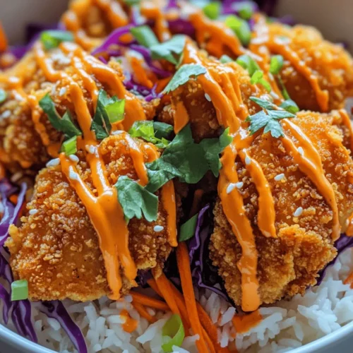 Creating mouthwatering Bang Bang Chicken Bowls requires a thoughtful selection of ingredients. Each component contributes not only to the flavor but also to the dish's overall nutritional profile. Let’s break down the key ingredients involved in this recipe: