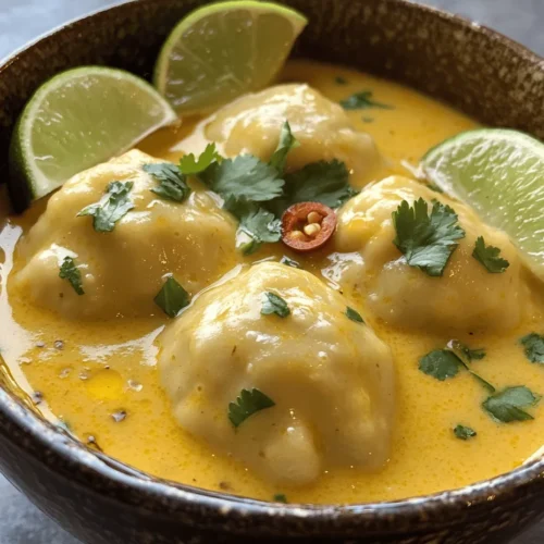 Curry Dumpling Soup is more than just a meal; it is a heartwarming dish that marries the delightful textures of dumplings with a rich, aromatic soup. This recipe not only warms your body but also fills your soul with its comforting flavors. Originating from various culinary traditions, dumpling soups are celebrated across many cultures – from Asian to Eastern European cuisines – each bringing its unique twist to this beloved dish. The versatility of Curry Dumpling Soup is one of its greatest assets; whether you prefer succulent meat or hearty vegetables, there is an option for everyone, making it a fantastic choice for family gatherings or quiet weeknight dinners.