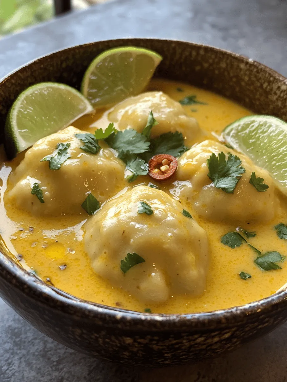 Curry Dumpling Soup is more than just a meal; it is a heartwarming dish that marries the delightful textures of dumplings with a rich, aromatic soup. This recipe not only warms your body but also fills your soul with its comforting flavors. Originating from various culinary traditions, dumpling soups are celebrated across many cultures – from Asian to Eastern European cuisines – each bringing its unique twist to this beloved dish. The versatility of Curry Dumpling Soup is one of its greatest assets; whether you prefer succulent meat or hearty vegetables, there is an option for everyone, making it a fantastic choice for family gatherings or quiet weeknight dinners.