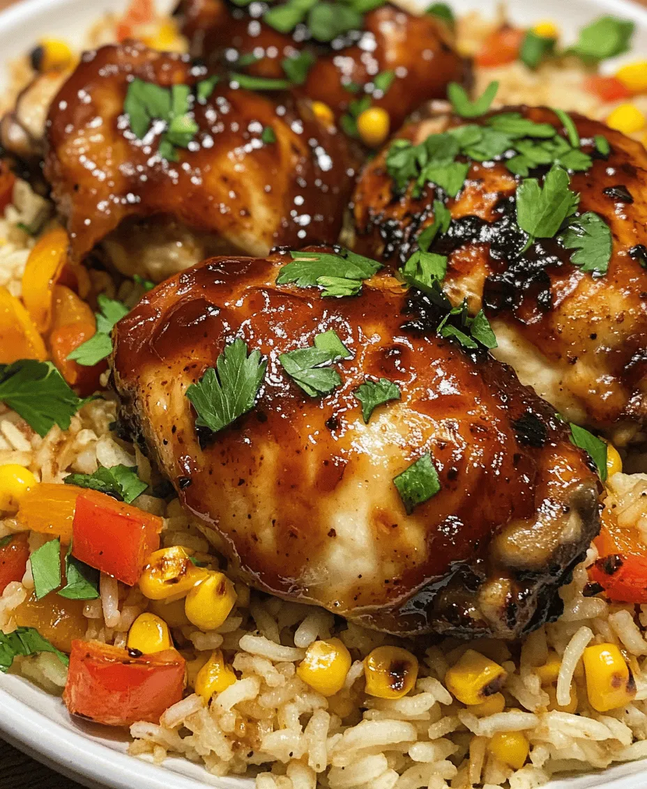 If you are seeking a delicious, hassle-free meal that is perfect for busy weeknights, look no further than the One-Pan Honey BBQ Chicken Rice. This dish is a delightful fusion of sweet and smoky flavors that will have your family coming back for seconds. The combination of tender chicken thighs, fluffy rice, and vibrant vegetables, all cooked together in one pan, not only makes for an easy cleanup but also ensures that every bite is infused with the rich essence of honey and BBQ sauce.