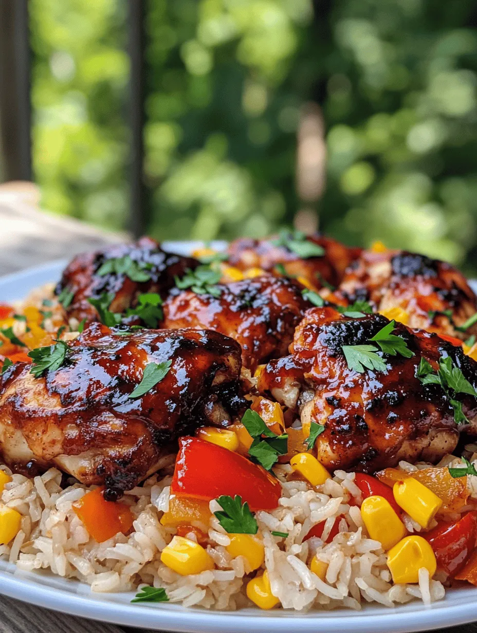 If you are seeking a delicious, hassle-free meal that is perfect for busy weeknights, look no further than the One-Pan Honey BBQ Chicken Rice. This dish is a delightful fusion of sweet and smoky flavors that will have your family coming back for seconds. The combination of tender chicken thighs, fluffy rice, and vibrant vegetables, all cooked together in one pan, not only makes for an easy cleanup but also ensures that every bite is infused with the rich essence of honey and BBQ sauce.