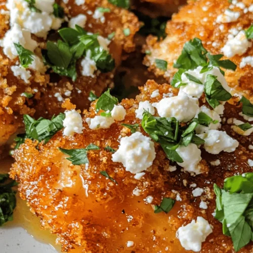 Crispy Hot Honey Feta Chicken is a culinary masterpiece that has garnered attention for its unique blend of sweet and savory flavors. This dish not only tantalizes the taste buds but also elevates an ordinary meal into something extraordinary. The combination of crispy, golden chicken thighs drizzled with hot honey and topped with creamy feta cheese creates a delightful contrast that is hard to resist.