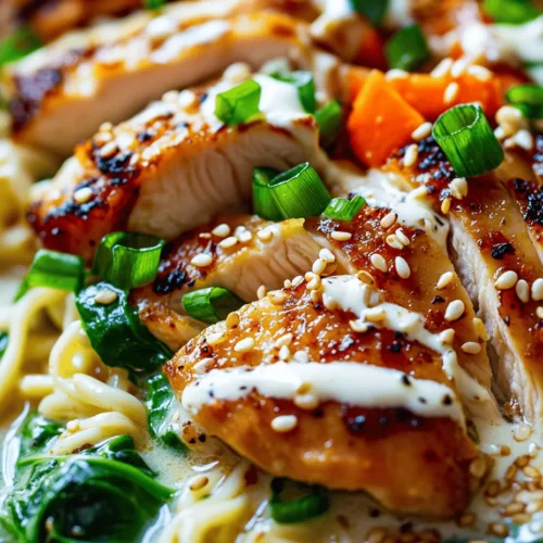 Ramen, a beloved staple of Japanese cuisine, has transcended its humble origins to become a global phenomenon, inviting home chefs to explore its rich, comforting depths. Among the myriad of ramen variations, Fiery Chicken Ramen with Creamy Garlic Sauce stands out as a vibrant, spicy delight that tantalizes not only the taste buds but also the senses. This dish combines the warmth of a hearty broth with the satisfying chew of noodles, all elevated by a creamy garlic sauce that adds a luscious twist to the traditional ramen experience.