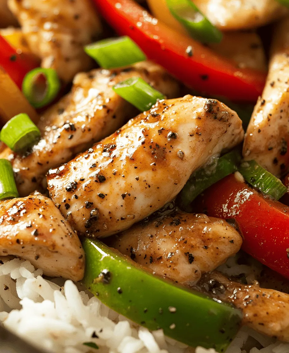 Spicy Stir-Fried Black Pepper Chicken is a culinary delight that captures the essence of Asian cuisine, combining bold flavors with a satisfying crunch. This dish is not only a feast for the palate but also a visual treat, showcasing vibrant colors that make it an attractive addition to any table. The appeal of Spicy Stir-Fried Black Pepper Chicken lies in its harmonious balance of flavors and textures: the tender juiciness of the chicken, the crispness of fresh vegetables, and the pungent warmth of black pepper create a dish that is both exciting and comforting.