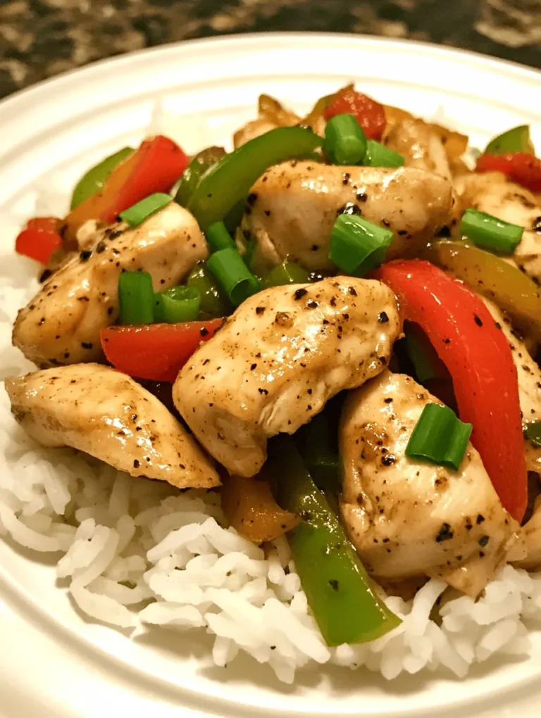 Spicy Stir-Fried Black Pepper Chicken is a culinary delight that captures the essence of Asian cuisine, combining bold flavors with a satisfying crunch. This dish is not only a feast for the palate but also a visual treat, showcasing vibrant colors that make it an attractive addition to any table. The appeal of Spicy Stir-Fried Black Pepper Chicken lies in its harmonious balance of flavors and textures: the tender juiciness of the chicken, the crispness of fresh vegetables, and the pungent warmth of black pepper create a dish that is both exciting and comforting.