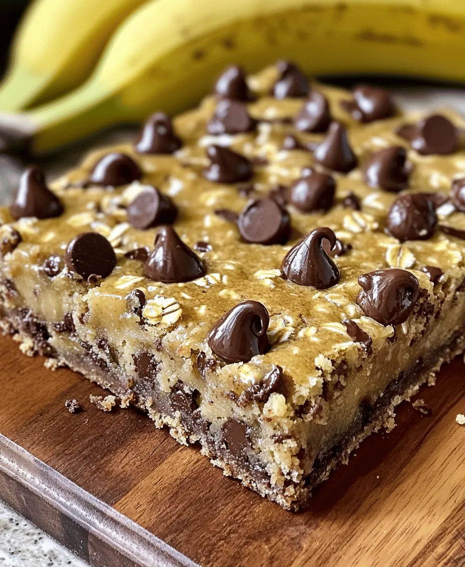 The popularity of chocolate chip banana bars has surged in households everywhere, and it’s easy to see why. The combination of flavors—from the comforting taste of bananas to the decadent chocolate—creates a harmonious balance that appeals to both children and adults alike. The texture is equally inviting: these bars are moist and chewy, thanks to the bananas and oats, yet firm enough to hold their shape, making them perfect for on-the-go snacking.