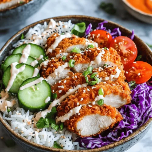 Bang Bang Chicken Bowls have quickly garnered popularity among food enthusiasts for their vibrant flavors and satisfying textures. This dish, a delightful fusion of crispy chicken, fresh vegetables, and a creamy, spicy sauce, is not only a feast for the eyes but also a well-balanced meal that combines protein, fiber, and essential nutrients. The appeal of Bang Bang Chicken Bowls lies in their versatility—whether you’re preparing a quick weeknight dinner or a meal prep option for the week ahead, these bowls can easily adapt to your culinary needs.