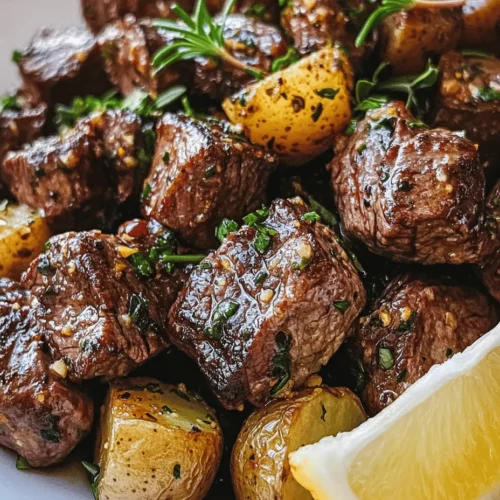 Garlic Butter Steak Bites and Potatoes is a dish that embodies comfort and indulgence, making it a standout choice for family dinners or an elegant meal to impress guests. The appeal of this recipe lies in its heartiness; it combines tender steak bites with creamy, flavorful potatoes, all enveloped in a rich garlic butter sauce. The aroma alone is enough to whet your appetite, coaxing everyone to gather around the table for a satisfying culinary experience.