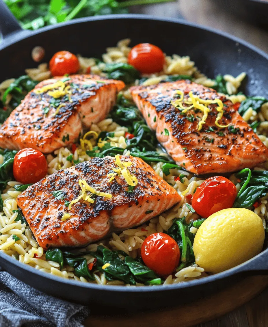 Welcome to a culinary adventure that harmonizes flavor, nutrition, and convenience—introducing the Zesty One Skillet Salmon with Lemon Orzo. This dish epitomizes the essence of modern cooking: quick, easy, and packed with vibrant flavors. In our fast-paced lives, finding meals that are not only satisfying but also healthy can be a challenge. That's where this recipe shines, offering a delightful combination of succulent salmon, zesty lemon, and creamy orzo, all prepared in a single skillet for effortless cleanup.