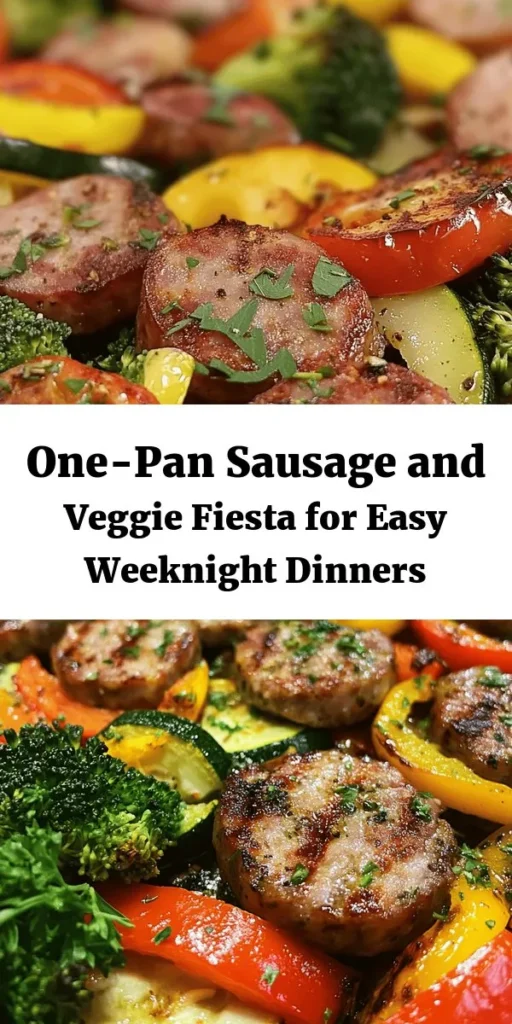 Experience the ease and deliciousness of the Sizzling Sheet Pan Sausage & Veggie Fiesta! This vibrant one-pan meal combines savory sausage with a medley of fresh vegetables, making it a perfect choice for quick weeknight dinners or gatherings. Bursting with flavor and nutrition, it’s a great way to enjoy wholesome ingredients with minimal cleanup. Get inspired and try this versatile recipe today! #SheetPanDinner #SausageAndVeggies #EasyCooking #HealthyRecipes #OnePanMeals