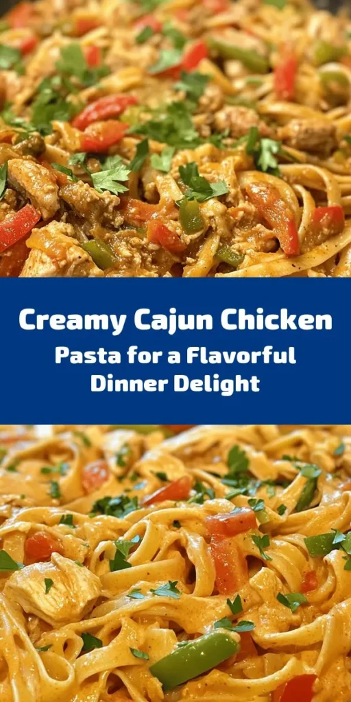 Discover the vibrant flavors of Cajun cooking with creamy Cajun chicken pasta! This delicious dish combines tender chicken, fettuccine, and a rich, spicy sauce for a comforting meal that’s perfect for any occasion. Quick to prepare and versatile, it can be tailored to suit any palate, making it a crowd-pleaser. Impress your family and friends with this delightful recipe that brings the essence of Louisiana right to your table! #CajunCooking #Pasta #ComfortFood #QuickMeals #CreamyPasta #Foodie #DinnerIdeas