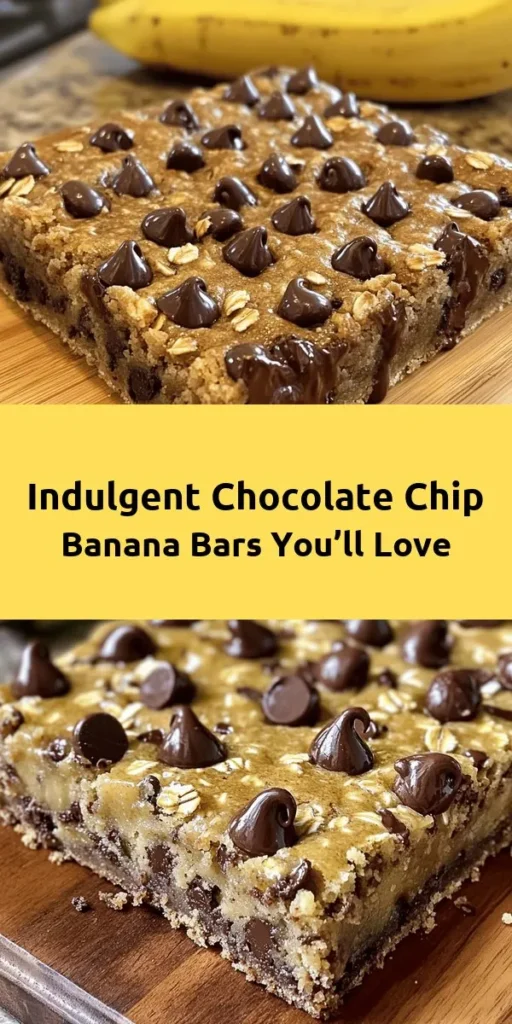 Indulge in the delightful combination of chocolate chip banana bars, an easy-to-make treat that's perfect for any time of day! These bars blend the natural sweetness of ripe bananas with semi-sweet chocolate chips, resulting in a moist and chewy snack that everyone will love. Ideal for reducing food waste, they're a nutritious option packed with vitamins and dietary fiber. Bake up a batch today and share the joy! #ChocolateChipBananaBars #Baking #Dessert #HealthySnacks #YummyTreats #FoodWasteReduction