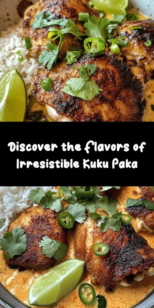 Discover the vibrant flavors of East Africa with Kuku Paka, a delicious chicken curry infused with coconut milk and spices! This beloved dish from Kenya and Tanzania captivates with its rich history and cultural significance. Learn about its exciting origins, essential ingredients, and step-by-step preparation to create your own mouthwatering version. Perfect for gatherings or a cozy dinner, Kuku Paka is sure to impress! #KukuPaka #EastAfricanCuisine #Foodie #CulinaryJourney #Yummy