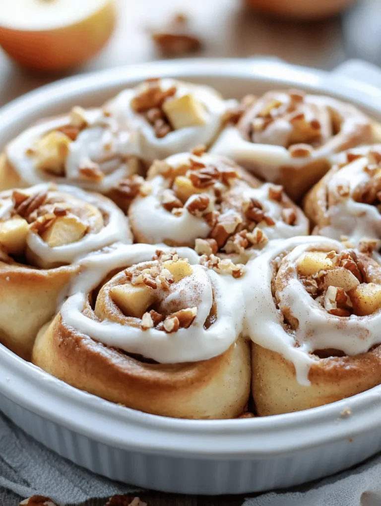 There’s something undeniably comforting about the aroma of freshly baked cinnamon rolls wafting through your home. The warm, sweet scent has a way of evoking fond memories of cozy mornings and family gatherings. While traditional cinnamon rolls are a beloved treat on their own, adding a unique twist with fresh apples and a luscious cream cheese frosting elevates them to a new level of indulgence. This recipe for irresistible apple cinnamon rolls not only combines the warm, spicy notes of cinnamon with the sweet, crisp taste of apples but also features a rich frosting that perfectly complements the rolls' delightful flavors.