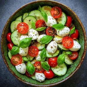 To truly appreciate the Fresh & Zesty Cucumber Caprese Salad, it’s important to understand the origins of its traditional counterpart, the Caprese salad. Hailing from the picturesque island of Capri in Italy, this beloved dish has become synonymous with Italian cuisine. The classic Caprese salad is composed of three primary ingredients: fresh mozzarella cheese, ripe tomatoes, and aromatic basil. These elements are not only celebrated for their individual flavors but also for their harmonious combination, which reflects the simplicity and elegance of Italian cooking.