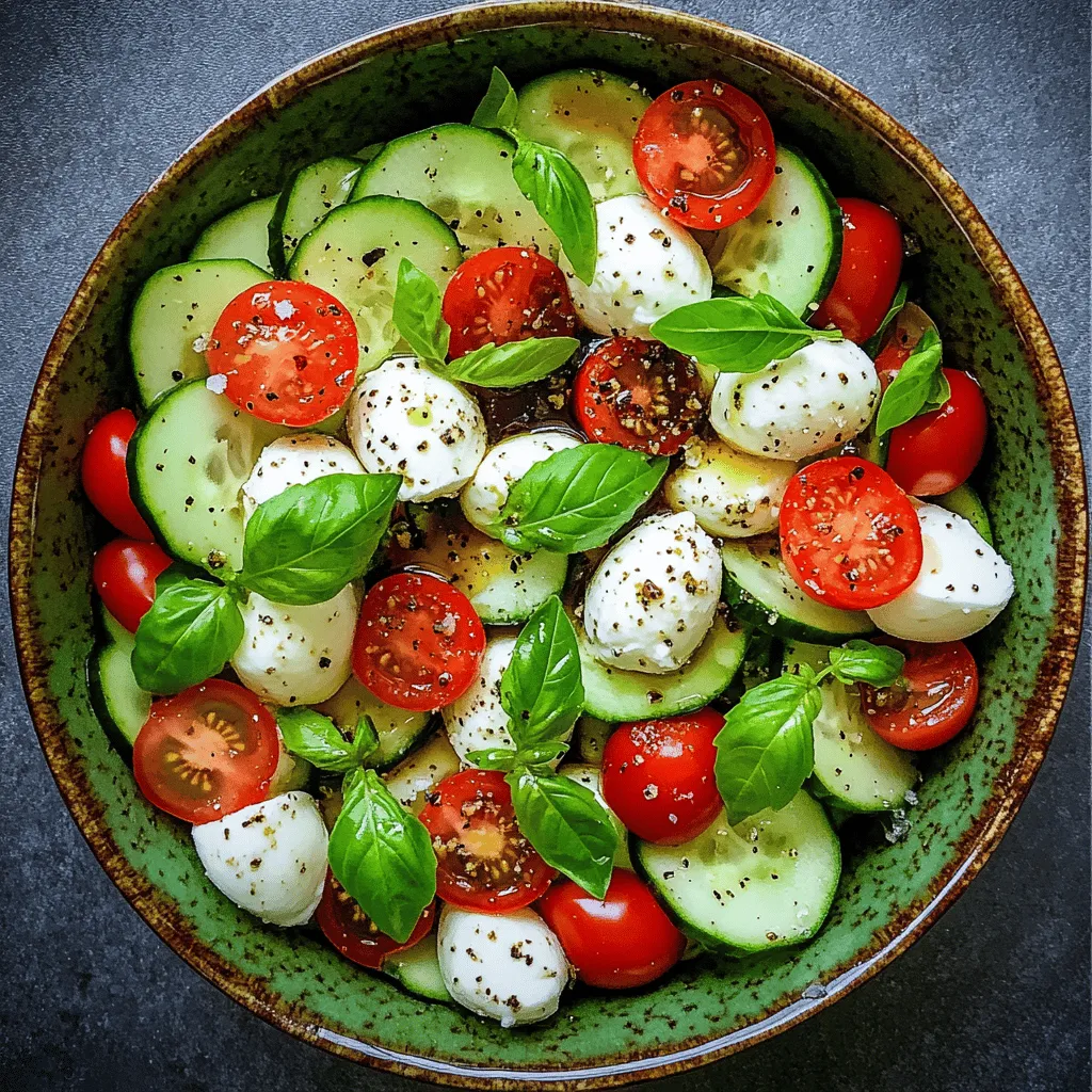 To truly appreciate the Fresh & Zesty Cucumber Caprese Salad, it’s important to understand the origins of its traditional counterpart, the Caprese salad. Hailing from the picturesque island of Capri in Italy, this beloved dish has become synonymous with Italian cuisine. The classic Caprese salad is composed of three primary ingredients: fresh mozzarella cheese, ripe tomatoes, and aromatic basil. These elements are not only celebrated for their individual flavors but also for their harmonious combination, which reflects the simplicity and elegance of Italian cooking.