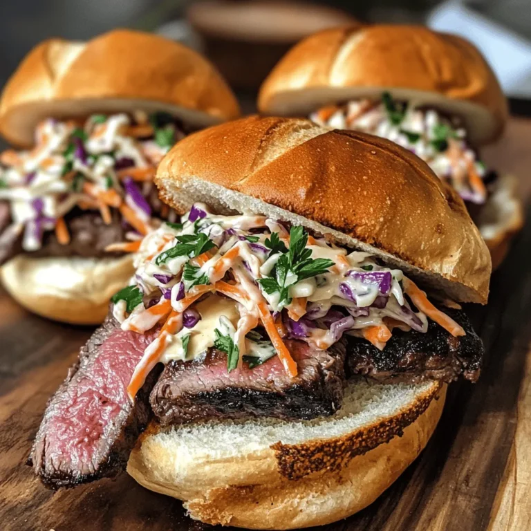 Cowboy Butter Steak Sliders are a mouthwatering combination of bold flavors and satisfying textures that will elevate any meal. This delightful recipe features juicy grilled flank steak paired with a rich, homemade cowboy butter and a refreshing coleslaw mix, all nestled within soft slider buns. Whether you are hosting a lively gathering, planning a family dinner, or simply seeking a casual weekend treat, these sliders promise to be a crowd-pleaser.