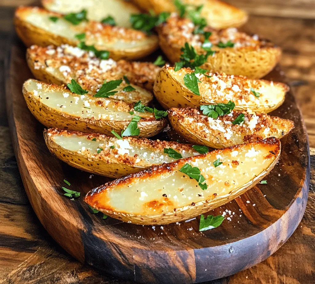 Crispy Baked Garlic Parmesan Potato Wedges are an irresistible side dish that perfectly marries the robust flavors of garlic and the rich essence of Parmesan cheese. These beautifully golden and crispy wedges are not only a delightful treat but also a healthier alternative to the traditionally fried versions. Whether you’re hosting a family dinner, preparing for a casual gathering, or simply indulging in a cozy night at home, these potato wedges are sure to impress your guests and satisfy your cravings.