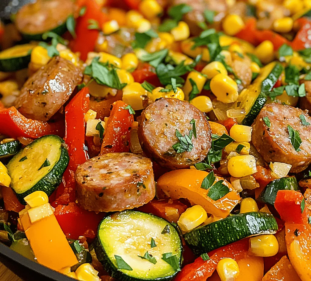 In the heart of summer, when the days are long and the produce is at its peak, there's nothing quite like a vibrant and hearty dish that showcases the flavors of the season. The Summer Skillet Delight: Sausage & Veggies is a delightful one-pan meal that marries the savory richness of Italian sausage with the fresh crunch of seasonal vegetables. This easy-to-prepare dish is perfect for busy weeknights or casual gatherings, offering a nutritious punch that makes it an ideal choice for family dinners.