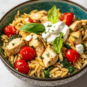 Chicken Orzo is not just a meal; it’s a culinary experience that combines the heartiness of chicken with the unique texture of orzo pasta, creating a dish that is both comforting and nutritious. The balance of flavors and textures in this dish makes it ideal for families seeking wholesome dinner options or individuals looking to prep meals for the week ahead. With tender pieces of chicken, al dente orzo, vibrant spinach, and a medley of other fresh ingredients, this recipe is a balanced powerhouse of nutrition that is sure to please even the pickiest eaters.