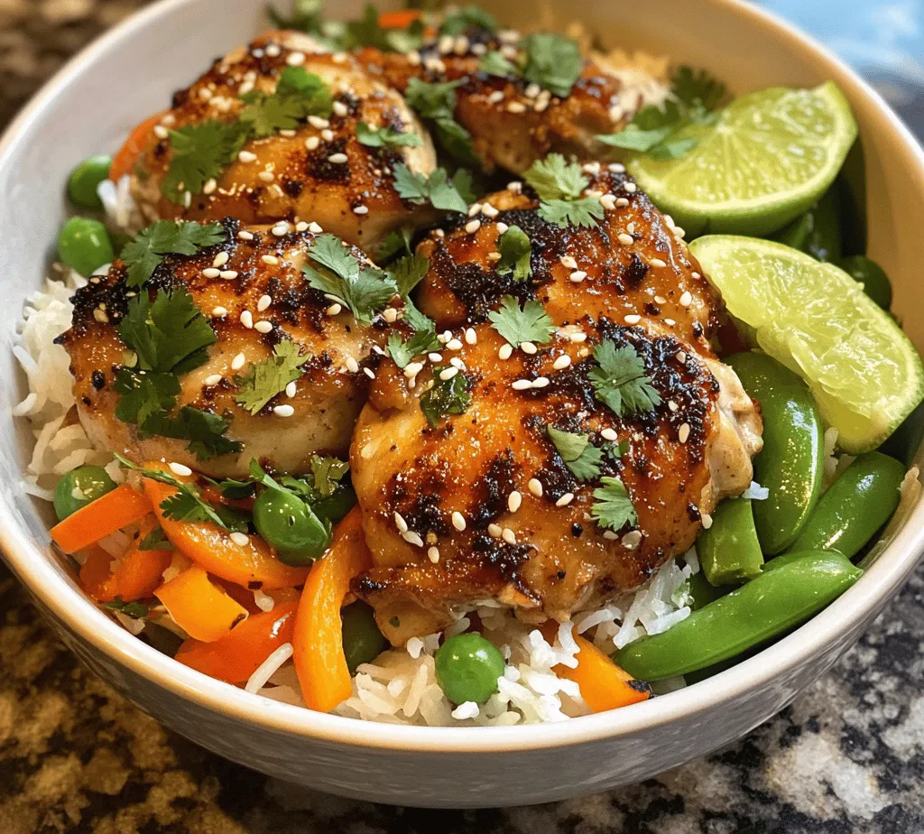The Coconut Chicken Rice Bowl is a delightful dish that marries the tropical essence of coconut with the aromatic spices of Southeast Asia. This recipe not only tantalizes your taste buds but also serves as a wholesome meal, making it a favorite amongst families and meal-preppers alike. The beauty of this dish lies in its harmonious balance of flavors, featuring tender chicken, creamy coconut milk, and vibrant vegetables, all served atop fluffy jasmine rice.