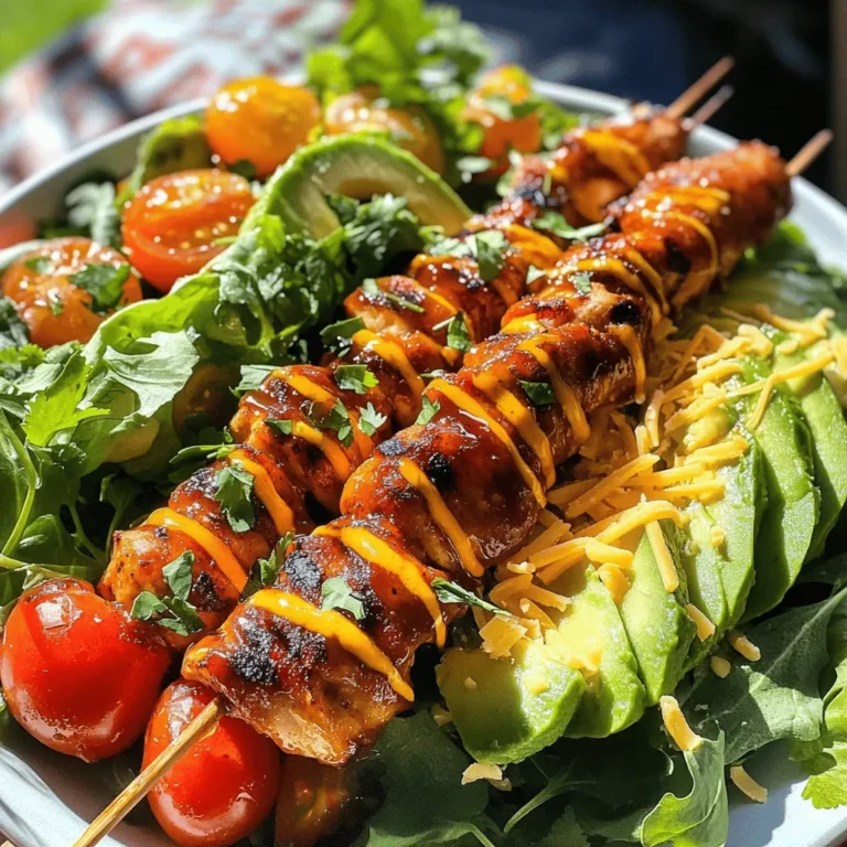 As summer approaches, the desire for fresh, vibrant dishes grows stronger, and there's nothing quite like a BBQ Chicken Skewer Salad to fulfill that craving. This dish is a delightful fusion of juicy, grilled chicken skewers and a refreshing array of salad ingredients, making it an ideal choice for summer gatherings or a nutritious weeknight dinner. The combination of smoky BBQ chicken paired with crisp greens and colorful vegetables creates a satisfying meal that is not only delicious but also visually appealing.