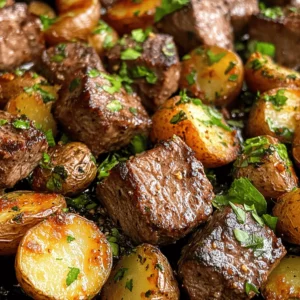 In the world of culinary delights, few dishes can evoke the same satisfaction and comfort as a plate of sizzling butter steak bites paired with aromatic garlic herb potatoes. This recipe perfectly marries the succulent richness of sirloin steak with the earthy flavors of roasted baby potatoes, creating a mouthwatering experience that is sure to impress family and friends alike. Whether you are looking for a quick weeknight dinner or a special occasion meal, this dish will undoubtedly become a favorite in your kitchen.