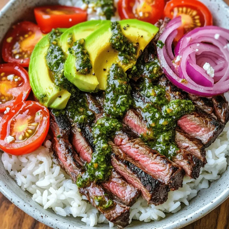 Savory skirt steak rice bowls topped with zesty chimichurri sauce offer a delightful fusion of flavors and textures, making them an ideal choice for a satisfying meal. This recipe combines marinated skirt steak, fluffy rice, and fresh toppings, creating not only a nourishing dish but also an impressive presentation for family and friends. Whether you are hosting a dinner party or looking for a weekday meal that feels special, these rice bowls deliver on both taste and visual appeal. In this article, we will explore the intricacies of preparing this mouthwatering dish, from the marinade to the chimichurri sauce, ensuring your cooking experience is both enjoyable and rewarding.