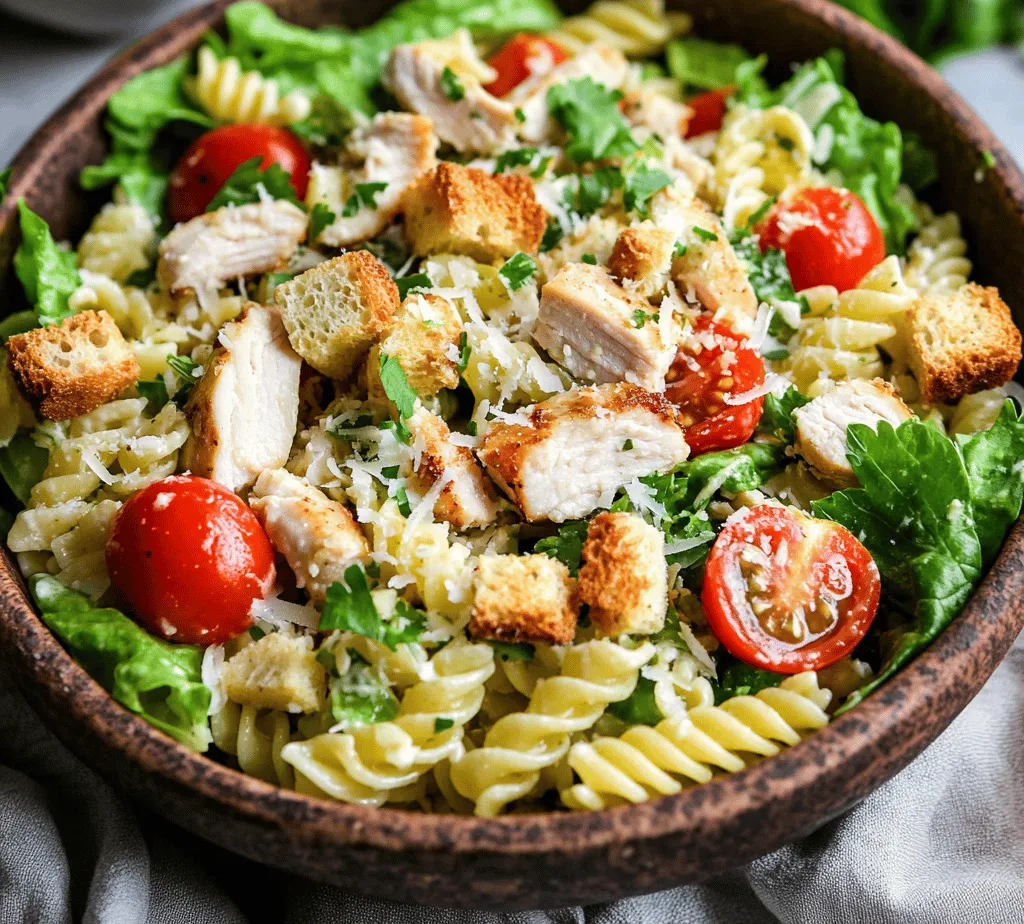 In the world of culinary delights, Chicken Caesar Pasta Salad stands out as a refreshing and satisfying dish that combines the classic flavors of a Caesar salad with the heartiness of pasta. This dish is not only visually appealing but also a celebration of texture and taste, making it an instant favorite for those who enjoy a balanced meal. The appeal of Chicken Caesar Pasta Salad lies in its ability to marry convenience with flavor, making it an ideal choice for busy weeknights or quick lunches.