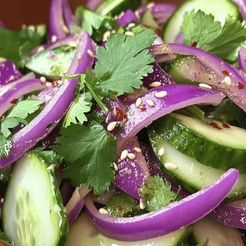 Asian cucumber salad is a vibrant and refreshing dish that perfectly embodies the essence of Asian cuisine. Known for its crisp textures and bright flavors, this salad is a delightful accompaniment to a variety of meals or can be enjoyed on its own as a light snack. With the perfect balance of tangy, sweet, and savory notes, the Refreshing Asian Cucumber Salad is not only a feast for the taste buds but also a visual delight, showcasing the fresh produce in a colorful presentation.