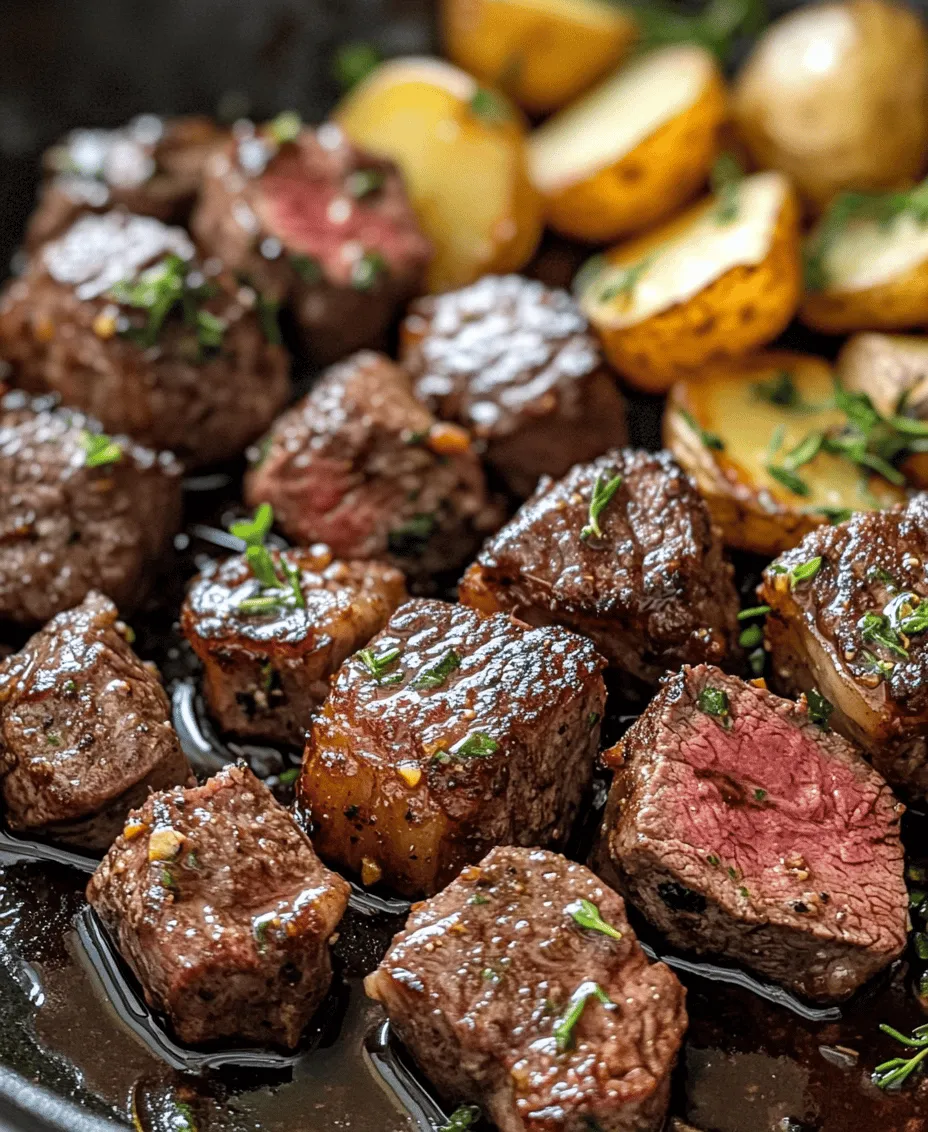 There’s something undeniably comforting about a hearty meal that comes together in a flash, and that’s exactly what you’ll find with this Garlic Butter Steak Bites & Crispy Potatoes recipe. This dish combines tender, juicy steak bites with crispy, golden potatoes, all enveloped in a rich and aromatic garlic butter sauce. The result is a culinary masterpiece that is not only quick to prepare but also packed with flavor, making it perfect for any occasion. Whether you’re preparing a satisfying weeknight dinner for the family or impressing guests at a weekend gathering, this delightful combination brings the best of both worlds to your table.