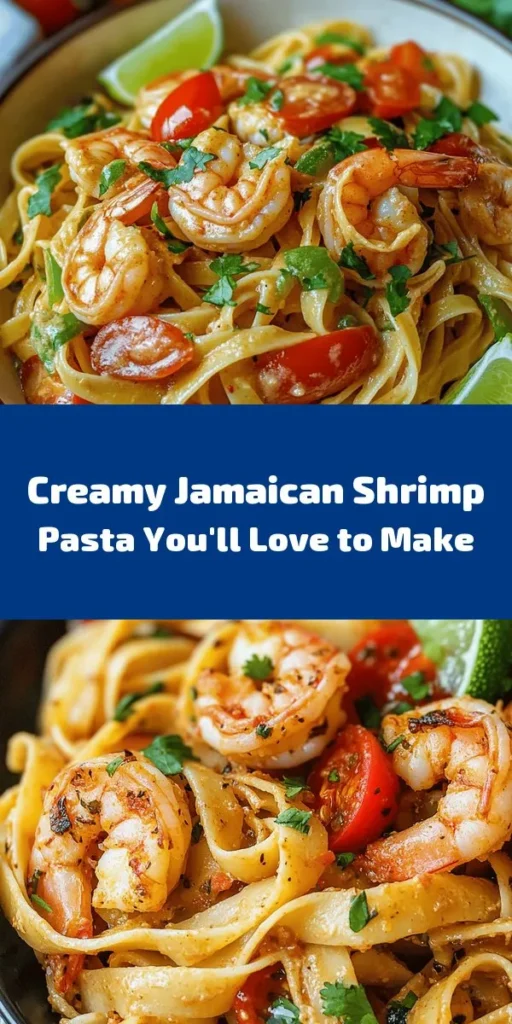 Dive into a culinary adventure with Jamaican Shrimp Pasta—a vibrant fusion of Caribbean spices and classic Italian comfort! This creamy dish features succulent shrimp, rich flavors, and colorful veggies that come together quickly, making it perfect for any occasion. Impress your guests and savor every bite as you celebrate the essence of Jamaican cuisine. Ready to elevate your dinner plans? #JamaicanShrimpPasta #Foodie #CulinaryJourney #DinnerInspo #SeafoodLovers #CaribbeanCuisine