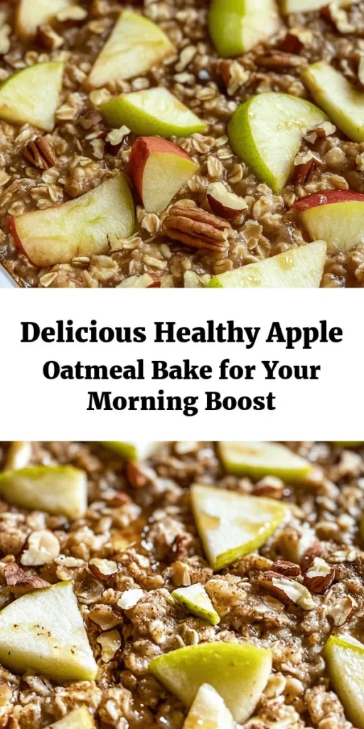 Start your day right with this Irresistible Healthy Apple Oatmeal Breakfast Bake! Packed with rolled oats, fresh apples, and warm spices, this wholesome bake is naturally sweetened with maple syrup or honey. It’s a nutritious and delicious alternative to processed breakfast options, providing essential fiber, vitamins, and minerals. Perfect for busy mornings or meal prep. Get ready to enjoy a cozy and satisfying breakfast that fuels your day! #HealthyBreakfast #OatmealBake #BreakfastInspo #HealthyEating #AppleRecipes #MealPrepIdeas