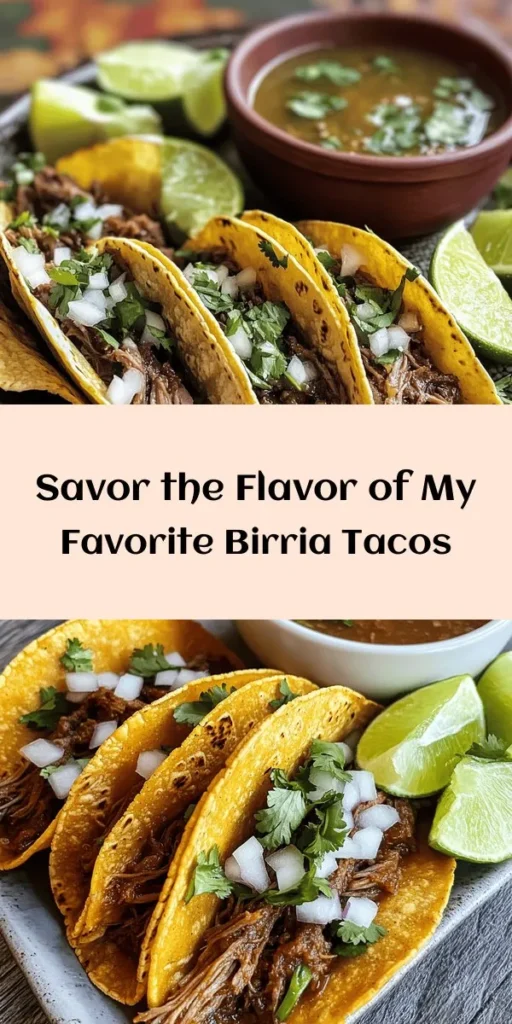 Discover the mouthwatering world of Birria Tacos, a beloved Mexican dish that brings together rich flavors and cultural heritage. Originating from Jalisco, these tacos feature tender, marinated meat and a savory broth perfect for dipping. Learn how to recreate this delicious recipe at home, impressing friends and family with each flavorful bite. Dive into the flavors of Mexico and create lasting memories around the table. #BirriaTacos #MexicanCuisine #Foodie #HomeCooking #AuthenticRecipes #TacoNight