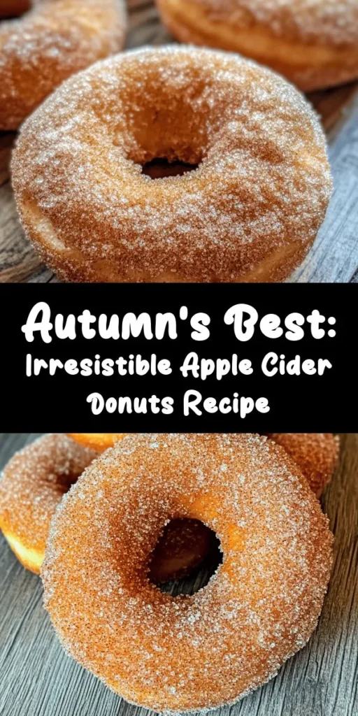 Get ready to embrace the flavors of fall with irresistible apple cider donuts! These delightful treats blend sweet apple goodness and warm spices, creating a nostalgic taste of autumn. Perfect for family gatherings or cozy afternoons, these homemade donuts are easy to make and sure to impress. Dive into the article for a rich history, a simple recipe, and tips for storage and serving. Bring the essence of autumn into your kitchen! #AppleCiderDonuts #FallBaking #HomemadeTreats #AutumnFlavors #BakingJoy