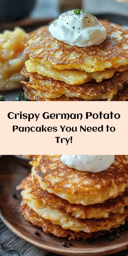 Discover the tasty tradition of Authentic German Potato Pancakes, or Reibekuchen! These crispy delights are more than just food; they bring family together at harvest festivals and gatherings. Made from simple ingredients like russet potatoes, onions, eggs, and seasoned to perfection, Reibekuchen can be served with applesauce or sour cream for added flavor. Create your own batch and enjoy a nostalgic taste of German cuisine! #GermanFood #PotatoPancakes #ComfortFood #Reibekuchen #CookingTraditions #AuthenticRecipes
