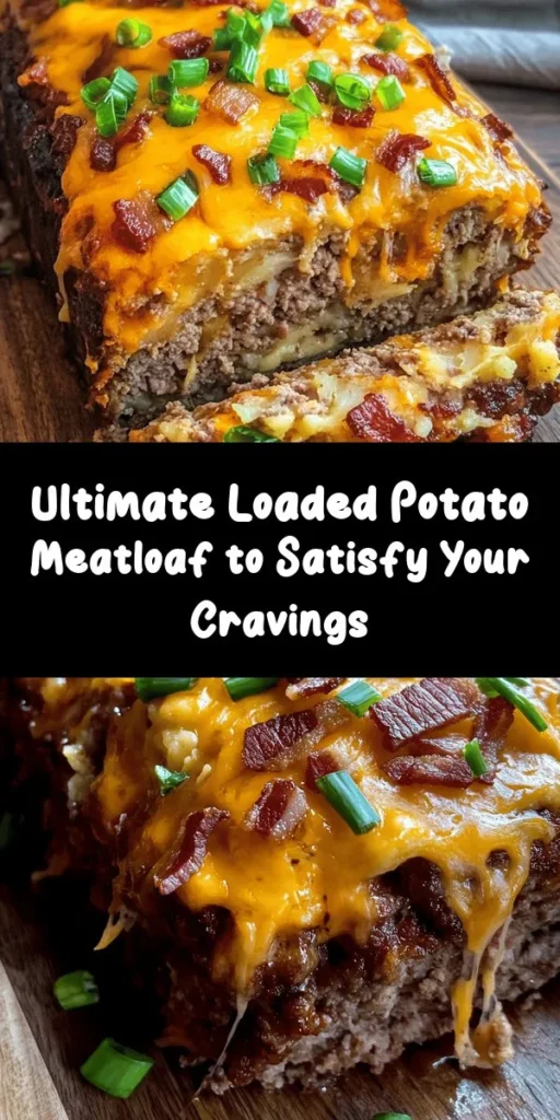 Discover the Ultimate Loaded Potato Meatloaf, a delicious twist on a classic comfort food favorite! This recipe combines savory ground meat, rich mashed potatoes, melted cheese, and crispy bacon for a meal that's perfect for family dinners or special occasions. Dive into this culinary experience that brings everyone together around the table. Try it tonight and impress your loved ones! #Meatloaf #ComfortFood #Cooking #DeliciousRecipes #FamilyDinner #Foodie