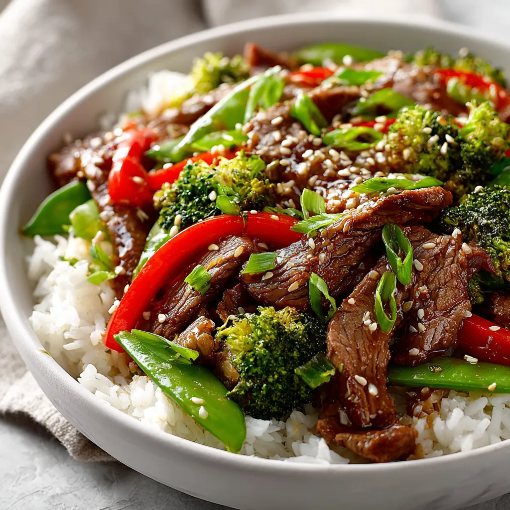 Explore the vibrant flavors and satisfying textures of a Savory Beef Teriyaki Bowl. This dish combines succulent beef flank steak, fresh vegetables, and fluffy jasmine rice, all coated in a homemade teriyaki sauce that perfectly balances sweetness and savoriness. Ideal for a quick weeknight dinner or an impressive meal prep option, this recipe promises to deliver not just a meal but a delightful experience that brings the essence of Asian cuisine right to your table. The colorful presentation and the harmonious blend of tastes make this bowl a feast for both the eyes and the palate.