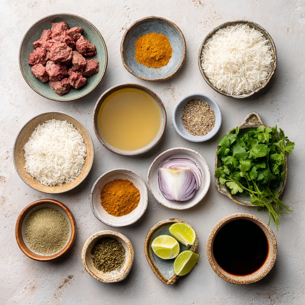 Fiery Beef Curry with Fragrant Rice is a delightful dish that brings together rich flavors and aromatic spices to create a comforting meal, perfect for family dinners or gatherings with loved ones. Originating from the heart of South Asian cuisine, this dish showcases a harmonious blend of tender beef simmered in a creamy coconut sauce, offering a delicious balance of heat and richness. The fragrant basmati rice served alongside perfectly complements the robust flavors of the curry, enhancing the overall dining experience.