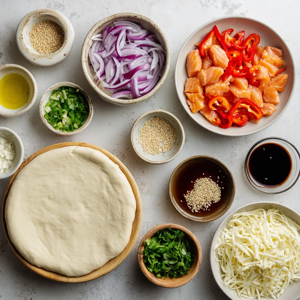 Salmon Teriyaki Delight Pizza offers a unique culinary experience that beautifully marries Italian pizza with classic Japanese teriyaki flavors. This dish creates a delightful contrast on the palate, merging tender, flaky salmon with the savory-sweetness of teriyaki sauce. No longer confined to standalone sushi rolls or straightforward seafood dishes, salmon elevates pizza to something truly special.