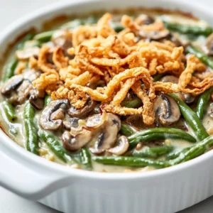 There's something truly comforting about traditional recipes that evoke memories of family gatherings and homemade meals. Grandma's Hearty Green Bean Casserole is one such dish that warms the heart and satisfies the palate. With its creamy texture and crunchy topping, it strikes a perfect balance between comfort food and culinary delight. Whether served during the holiday season or as a simple weeknight side dish, this casserole is sure to remind you of cozy evenings spent around the dinner table.