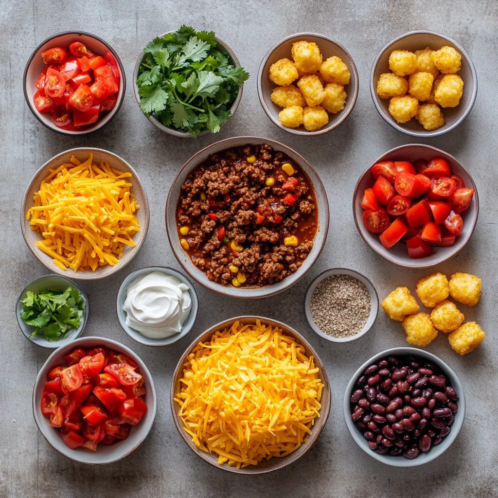 Cowboy Casserole is a wonderfully hearty dish that encapsulates the essence of rustic comfort food. Originating from the American West, this casserole is an ideal mix of bold flavors and wholesome ingredients, making it a favorite among families and busy individuals alike. The combination of ground meat, beans, corn, and the star ingredient, tater tots, creates a satisfying meal that warms the heart and fills the belly. The slow-cooked nature of this dish means every bite is infused with rich, melded flavors, making it a go-to for cozy dinners.