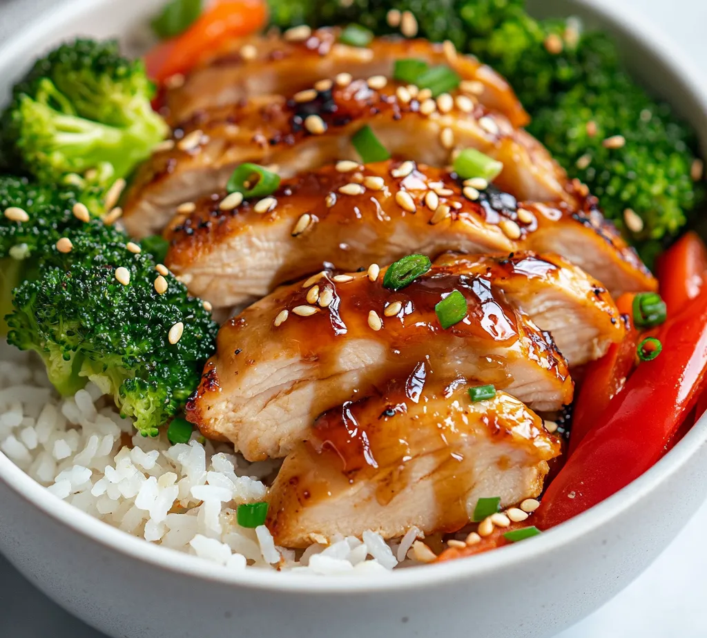 Exploring bold and delicious flavors, the Spicy Honey-Glazed Chicken Bowl is a perfect blend of savory, spicy, and sweet elements all in one dish. Featuring juicy chicken thighs marinated in a mixture of aromatic spices, this recipe culminates in a satisfying meal that is as delightful to the eyes as it is to the palate. The addition of hot honey creates a glaze that brings everything together, enhancing the flavors and making each bite a burst of personality.