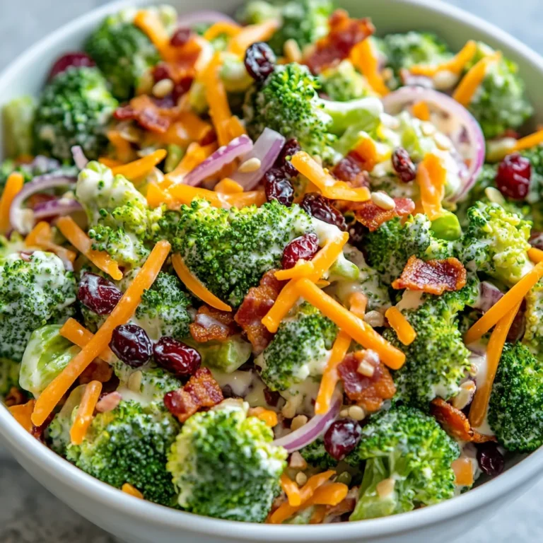 Exploring the vibrant world of salads can lead to delightful discoveries, and the Crunchy Broccoli Delight Salad is a perfect example. This colorful dish combines fresh vegetables, protein, and a creamy dressing to create a well-balanced and satisfying side that appeals to both kids and adults. With its blend of textures and flavors, this salad stands out as not only visually appealing but also deliciously nutritious. Whether you are hosting a summer barbecue, attending a potluck, or simply in need of a healthy lunch option, this salad ticks all the boxes for versatility and taste.